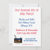 Vier Juli-feest uitnodigingen "Spectickles" (Achterkant)