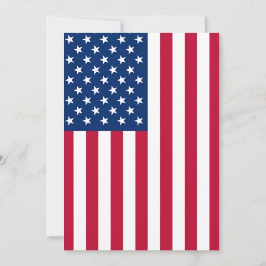 Vier Juli Feestje Patriottisch Rood Wit en Blauw Kaart (Achterkant)