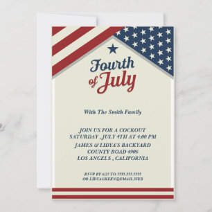 Vier juli Gelukkige Onafhankelijkheidsdag Amerika Kaart
