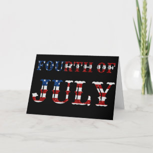 Vier Juli Glitterkaart Kaart