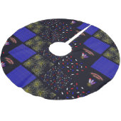 Vier Juli Patchwork Patroon - 4 juli Kerstboom Rok (Gekanteld)