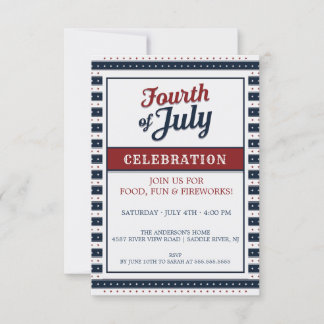 Vier juli-viering Stars & Stripes Kaart