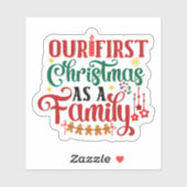 Vier jullie eerste kerst samen sticker (Vel)