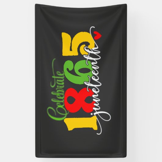 Vier Juneteenth: Vrijheid sinds 1865 Spandoek (Verticaal)
