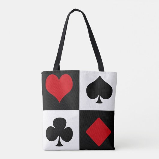 Vier kaartpakken draagtas (Achterkant)