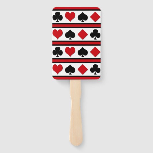 Vier kaartpakken handwaaier (Achterkant)