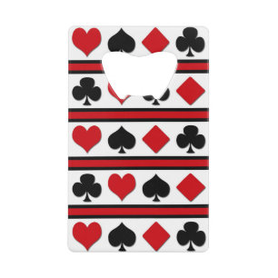 Vier kaartpakken kredietkaart flessenopener