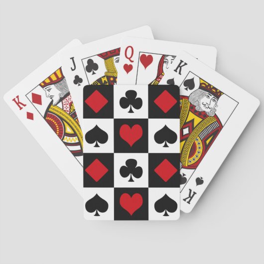 Vier kaartpakken pokerkaarten (Achterkant)