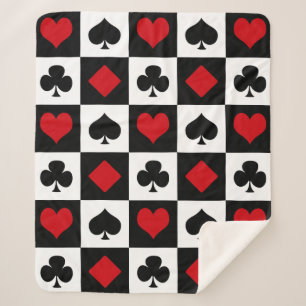 Vier kaartpakken sherpa deken
