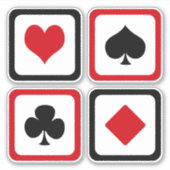Vier kaartpakken sticker (Voorkant)