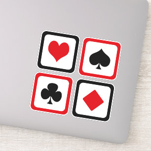 Vier kaartpakken sticker