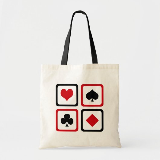 Vier kaartpakken tote bag (Voorkant)