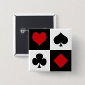 Vier kaartpakken vierkante button 5,1 cm (Voorkant /achterkant)