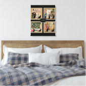 Vier keer Anton Pieck Canvas Afdruk (Insitu (Slaapkamer))