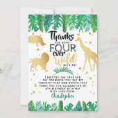 Vier keer per dag Wilde Boys Bedankkaart (Voorkant)