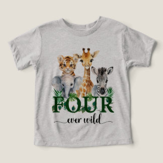 Vier keer Wilde Safari Jungle Dieren Kinderen Verj