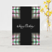 Vier kernen Abstracte verjaardag Kaart (Gele Bloem)