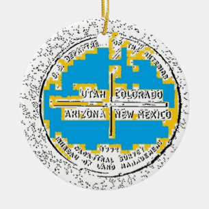 Vier kernen Vier Staten Keramisch Ornament