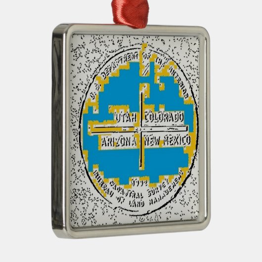 Vier kernen Vier Staten Metalen Ornament (Rechts)