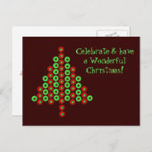 Vier Kerstmis Feestdagenkaart (Voorkant / Achterkant)