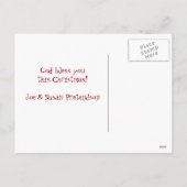 Vier Kerstmis Feestdagenkaart (Achterkant)