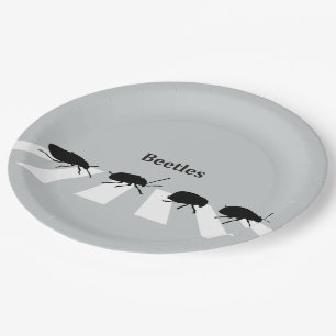 Vier kevers lopen over een kruising in Londen... Papieren Bordje