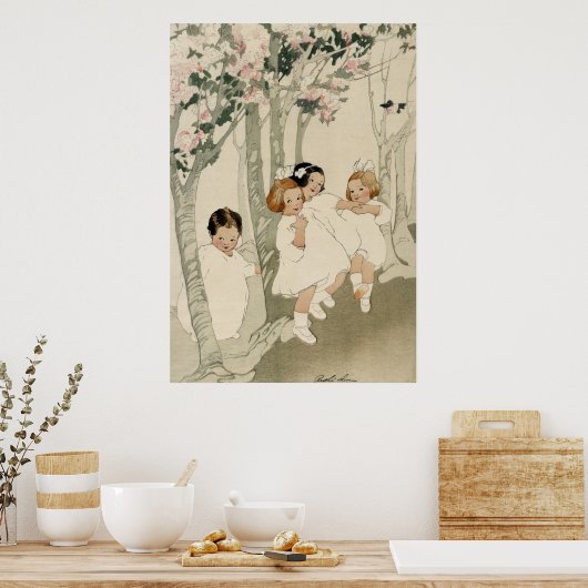 Vier kinderen dansen - Bertha Boynton Lum - c1913 Poster (Keuken)