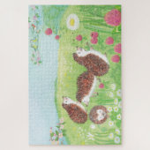 Vier kleine egel in de Meadow Legpuzzel (Verticaal)