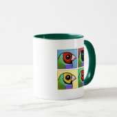 Vier kleuren Gouldian Finch Mok (Voorkant rechts)