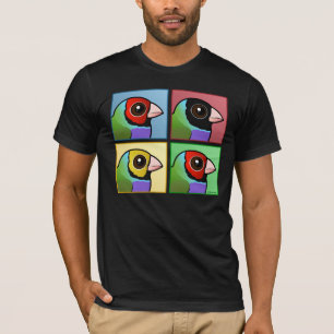 Vier kleuren Gouldian Finch T-shirt