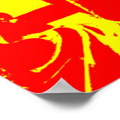 Vier kleuren-Pop Kunstbeeld Vrijheid Poster (Hoek)