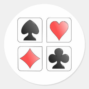 Vier kleuren ronde sticker