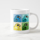 Vier kleurenlijnen grote koffiekop (Rechts)