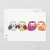 Vier kleurrijke eigenaars briefkaart (Voorkant / Achterkant)