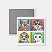 Vier kleurstofeigenaar (pastel) magneet (Voorkant / Achterkant)