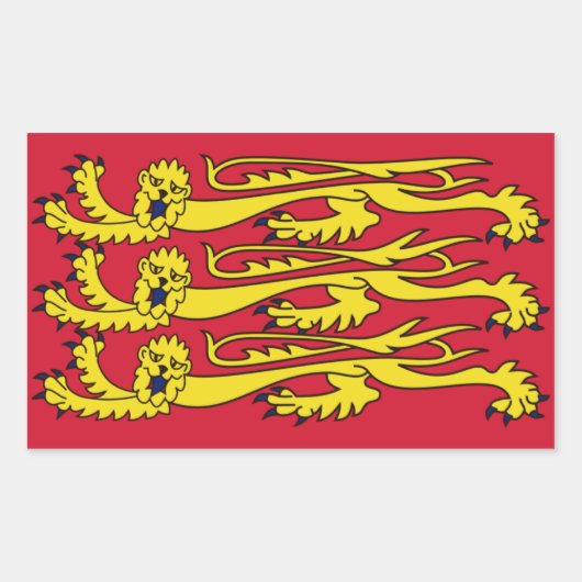 VIER Koninklijke Banier van Engeland Rechthoekige Sticker (Voorkant)