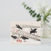 Vier  Kroes maken kerstmis af Briefkaart (Staand voorkant)