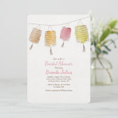 Vier lantaarns uitnodiging (Staand voorkant)