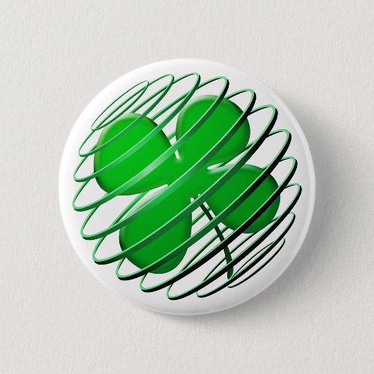 Vier Leaf Clover-Button Ronde Button 5,7 Cm (Voorkant)