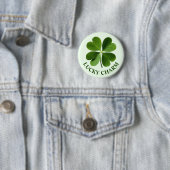 Vier Leaf Clover-Button Ronde Button 5,7 Cm (In situ)
