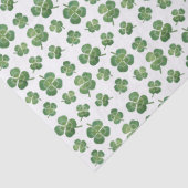 Vier Leaf Clover Green en White St Patrick's Day Tissuepapier (Detail)