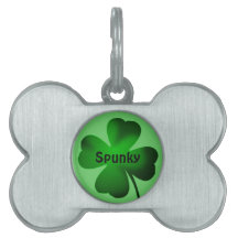 Vier Leaf Clover Green Pet 2 ID-Label