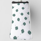 Vier Leaf Clover Green-Waterverf Golfheadcover (Draai 90)