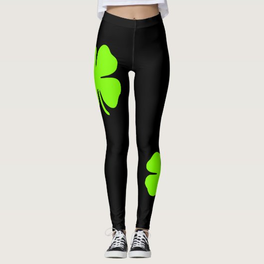 Vier Leaf Clover Ierse Leggings (Voorkant)