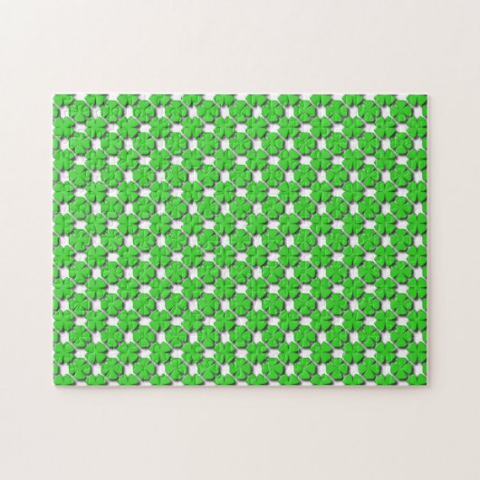 Vier Leaf Clover Jigzaag Puzzle Legpuzzel (Horizontaal)