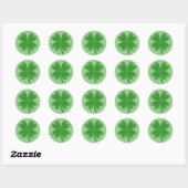 Vier Leaf Clover Lucky St. Patrick's Day Ronde Sticker (Vel)