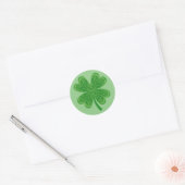 Vier Leaf Clover Lucky St. Patrick's Day Ronde Sticker (Envelop)