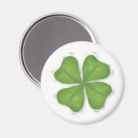 Vier Leaf Clover Magnet Magneet (Voorkant / Achterkant)