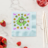 Vier Leaf Clover Party Napkins Servet (Insitu)