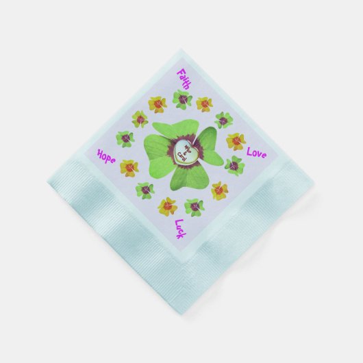 Vier Leaf Clover Party Napkins Servet (Hoek)
